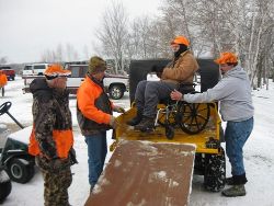 Loading up one of the hunters